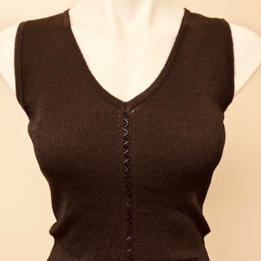 A Black V-Neck Shirt